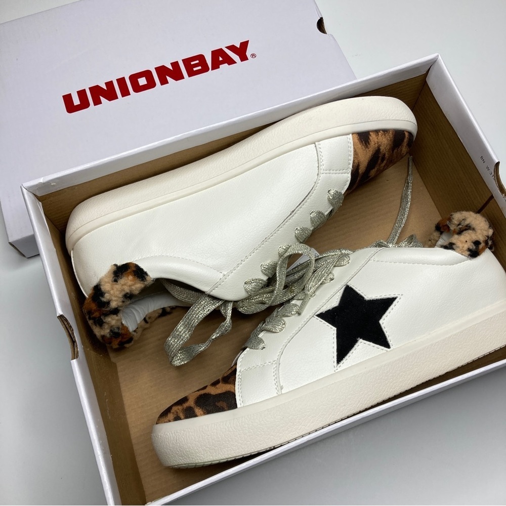 UNIONBAY | Emmi Leopard Star Sneakers NEW